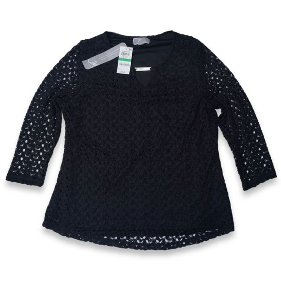 NWT JM COLLECTION LACE TOP - Picture 1 of 4